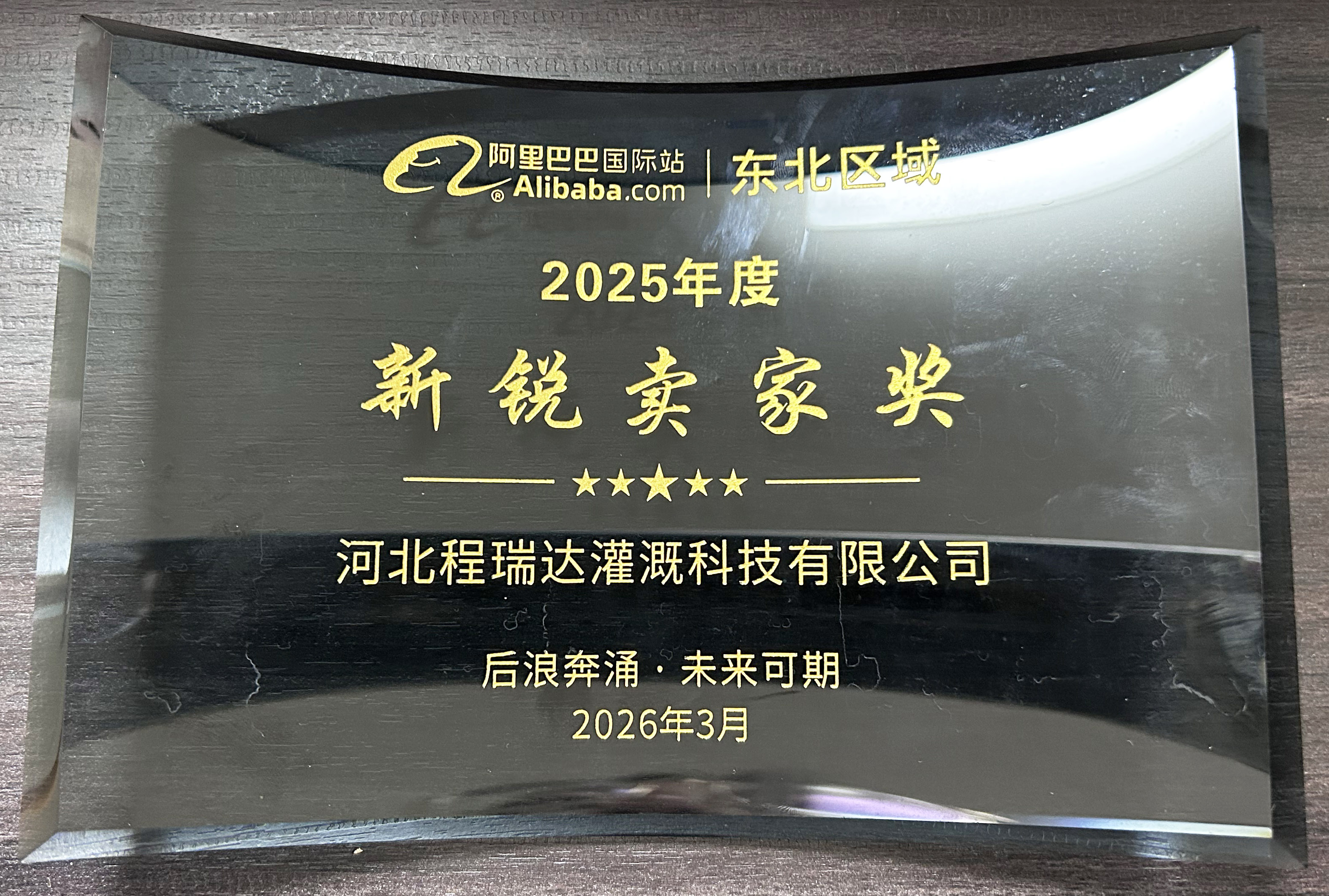 河西程瑞达灌溉 | 荣获阿里国际站新锐卖家奖